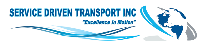 Service Driven Transport Excellence In Motion Logo with Globe